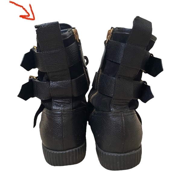 Marc Jacob 3 Buckle Leather Boots With Zipper Size 36.5 - Picture 4 of 5